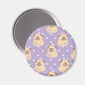 Cute Pugs Magneet (Voorkant / Achterkant)