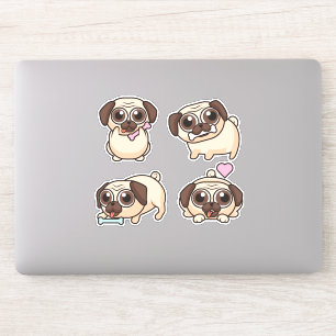 Cute Pugs Sticker