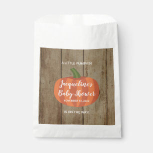 Cute Pumpkin Autumn Herfst Rustic Baby shower Bedankzakje