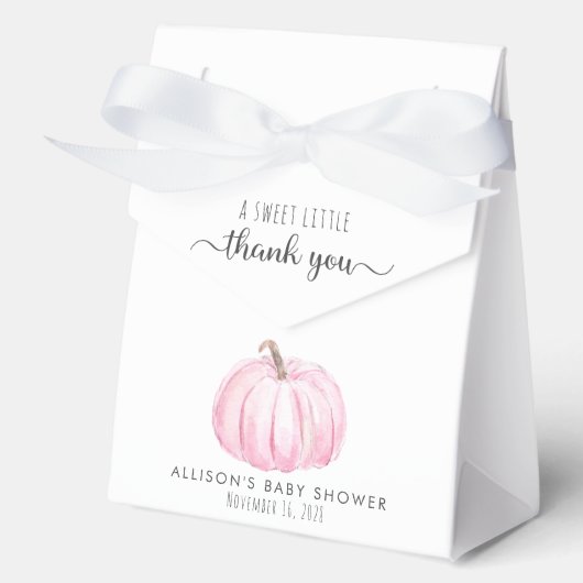 Cute Pumpkin Baby Girl Shower Thank You Bedankdoosjes (Voorkant)
