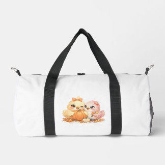 Cute Pumpkin Birds Travel Duffle Bag Plunjezak