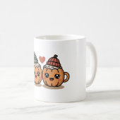 Cute Pumpkin Couple Mug – Cozy Fall Cup Gift (Devant droit)