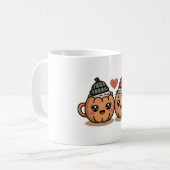 Cute Pumpkin Couple Mug – Cozy Fall Cup Gift (Devant gauche)