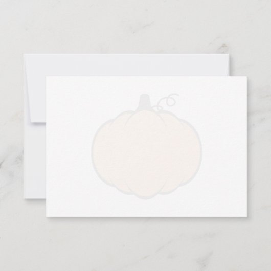 Cute Pumpkin Drawing Personalized Monogram Notitiekaartje (Achterkant)