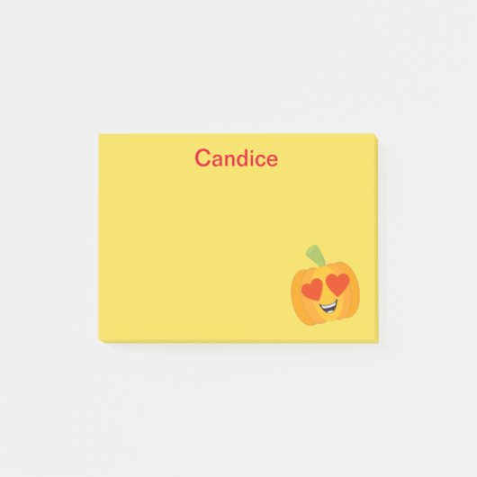 Cute Pumpkin Emoji Post-it® Notes (Voorkant)