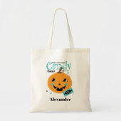 Cute Pumpkin Face Halloween Tote Bag (Voorkant)