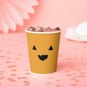 Cute Pumpkin Halloween Papieren Bekers