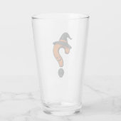 Cute pumpkin Halloween question mark glass. Glas (Achterkant)