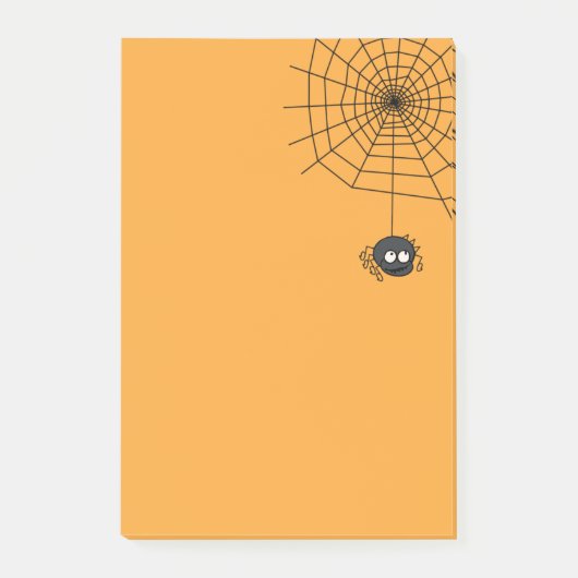 Cute Pumpkin Halloween Spiderweb Post its Post-it® Notes (Voorkant)