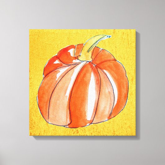 Cute Pumpkin-herfst in de herfst Canvas Afdruk (Voorkant)