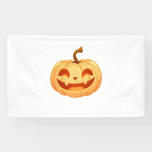 Cute Pumpkin Jack O Lantern Turtle Zee Halloween C Spandoek (Horizontaal)