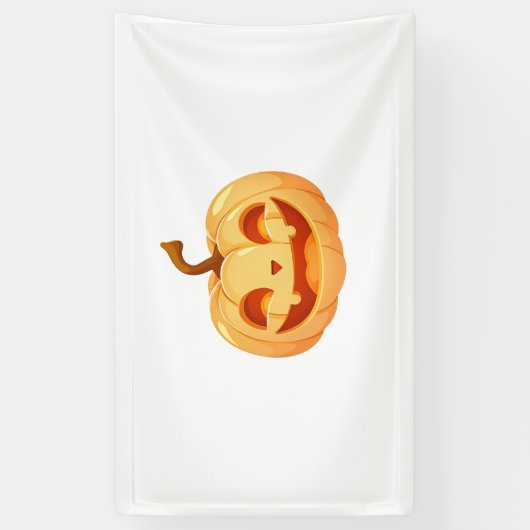 Cute Pumpkin Jack O Lantern Turtle Zee Halloween C Spandoek (Verticaal)