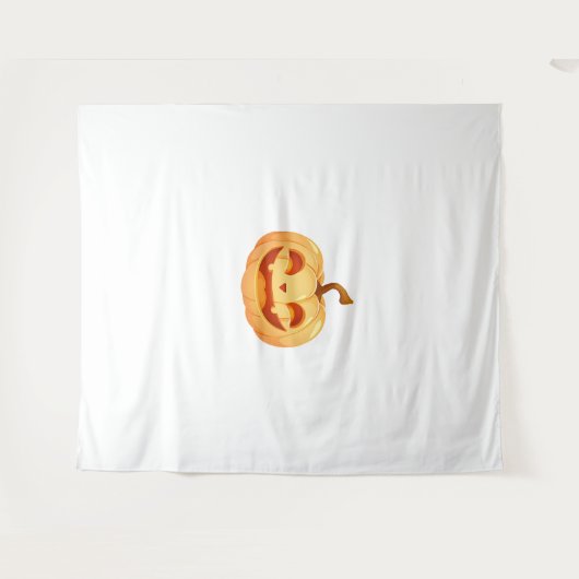 Cute Pumpkin Jack O Lantern Turtle Zee Halloween C Wandkleed (Voorkant (horizontaal))