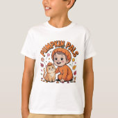 Cute Pumpkin Pals Kids Halloween Fall T-Shirt (Voorkant)