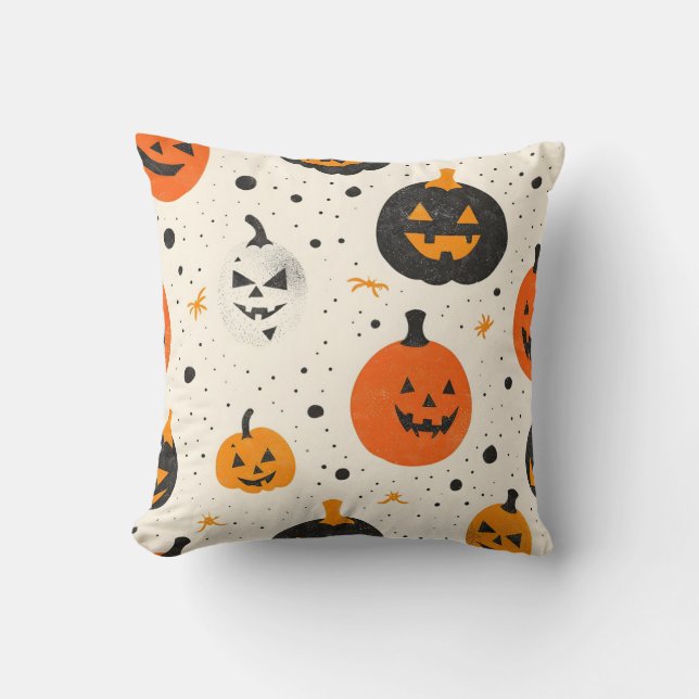 Cute Pumpkin Pattern Kussen (Voorkant)