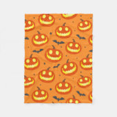 Cute Pumpkin Patterned Fleece Deken (Voorkant)