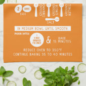 Cute Pumpkin Pie Recipe Baking Cooking Sinaasappel Theedoek (Gevouwen)