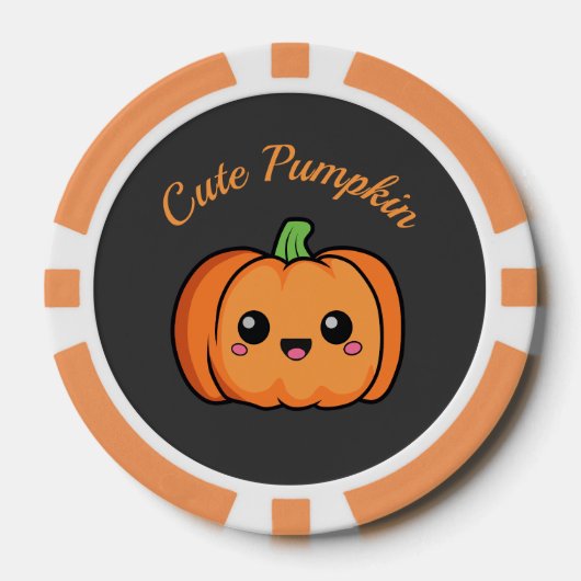Cute Pumpkin Poker Chips (Voorkant)