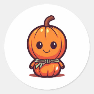 Cute pumpkin ronde sticker