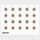 Cute pumpkin ronde sticker (Vel)