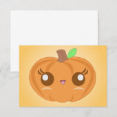 Cute Pumpkin-uitnodigingen Kaart (Voorkant / Achterkant)