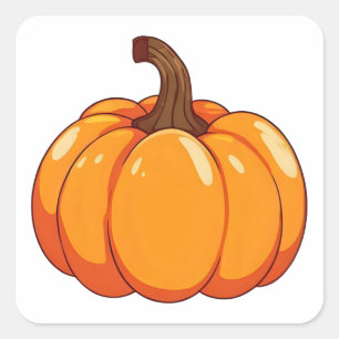 Cute Pumpkin Vierkante Sticker