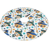 Cute Pumpkin Witches House Kerstboom Rok (Gekanteld)