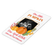 Cute Pumpkin Zwangerschap Aankondiging Baby Scan Magneet (Linkerzijde)