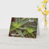 Cute Pun Cactus Aloe Bonjour Penser de votre carte (Fleur jaune)