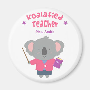 Cute Pun Humor Koala Beer Teacher Magnet Magneet