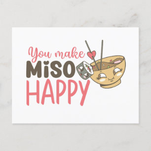 Cute Pun je maakt Miso Happy Funny Valentijnsdag Briefkaart
