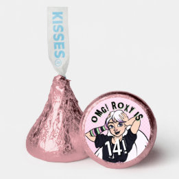 Cute Punk Ado Girl Pink Nom 14e anniversaire