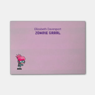 Cute Punk Rock Zombie Grrl Post-it® Notes