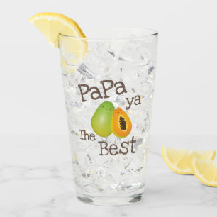 Cute Punny Papaya de beste grappige fruitpun voor Glas