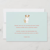 Cute Puppies Children's Dog Birthday Party Kaart (Achterkant)