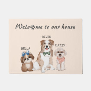 Cute Puppies Doormat Deurmat