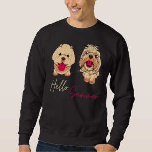 Cute Puppies Holiday Summer Vibes Hallo Summer Be Trui