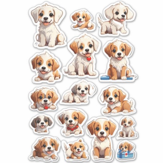 Cute Puppies Mega Sticker Bundle (Devant)