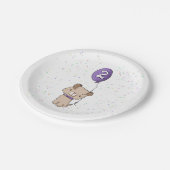 Cute Puppy, assiettes de papier de 2e anniversaire (Angle)