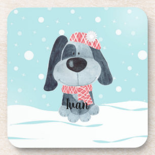 Cute puppy, baby bier onderzetter