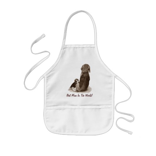 Cute puppy beagle cuddling mum dog kinder schort (Voorkant)