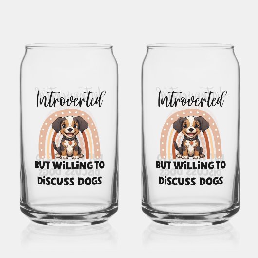 Cute Puppy Boho Rainbow "Introverted" Graphic (Verso)