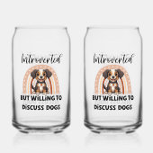 Cute Puppy Boho Rainbow "Introverted" Graphic Blikvorm Glas (Voorkant)