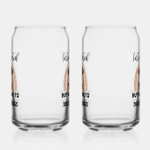 Cute Puppy Boho Rainbow "Introverted" Graphic Blikvorm Glas (Links)