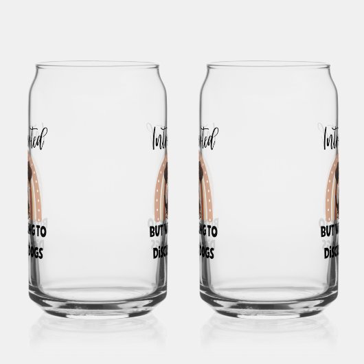 Cute Puppy Boho Rainbow "Introverted" Graphic Blikvorm Glas (Rechts)