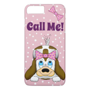 Cute Puppy "Call Me" Cell Phone Case