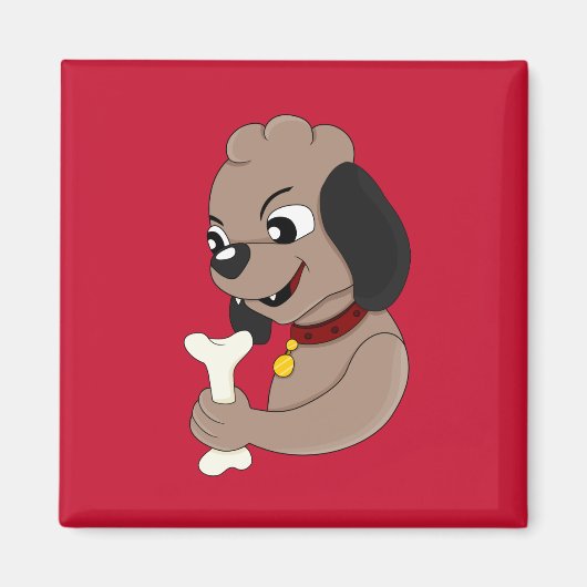 Cute puppy cartoon magnet magneet (Voorkant)