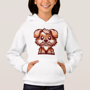 Cute Puppy Cartoon Meisjes Hoodie 