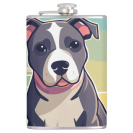 Cute Puppy designed thermal flask  Heupfles
