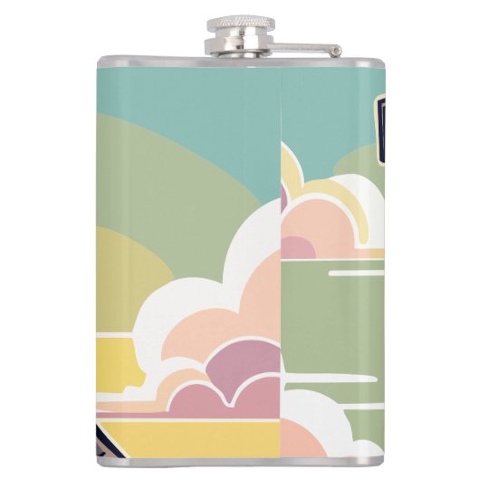 Cute Puppy designed thermal flask Heupfles (Achterkant)